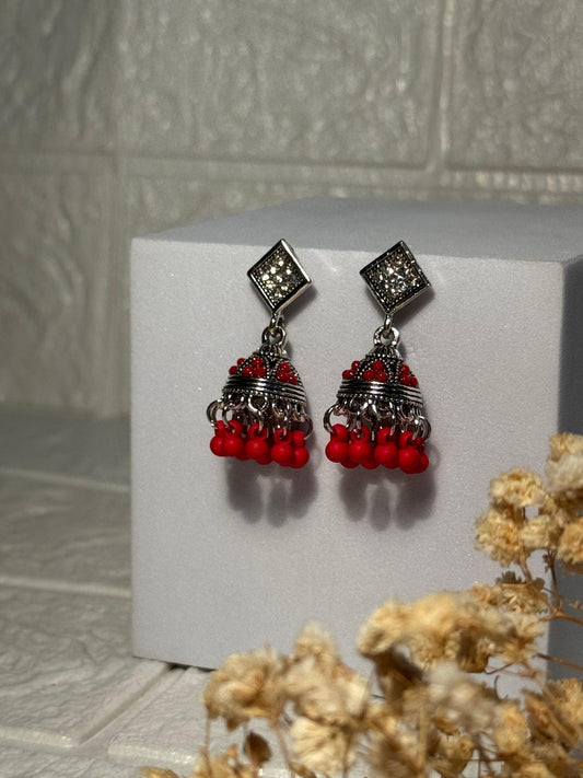 Chakoor Jhumkay (Red)