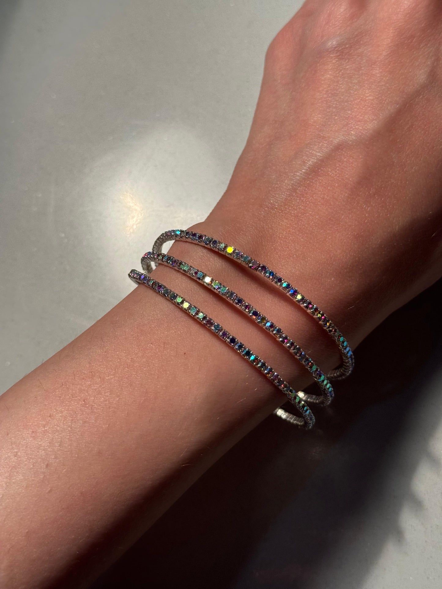 3 in one bracelet holographic silver