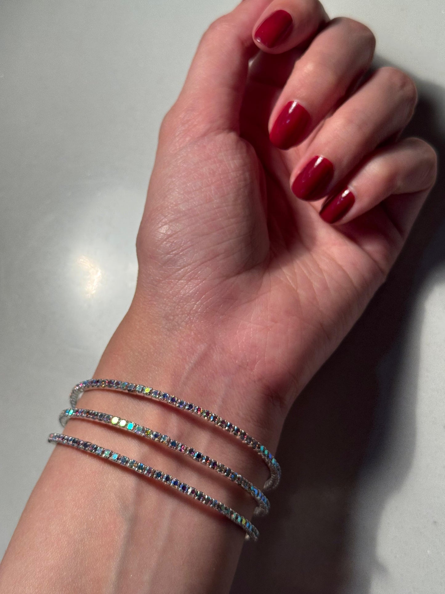 3 in one bracelet holographic silver