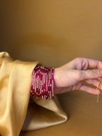 Raindrop bangles (nageena)- purple