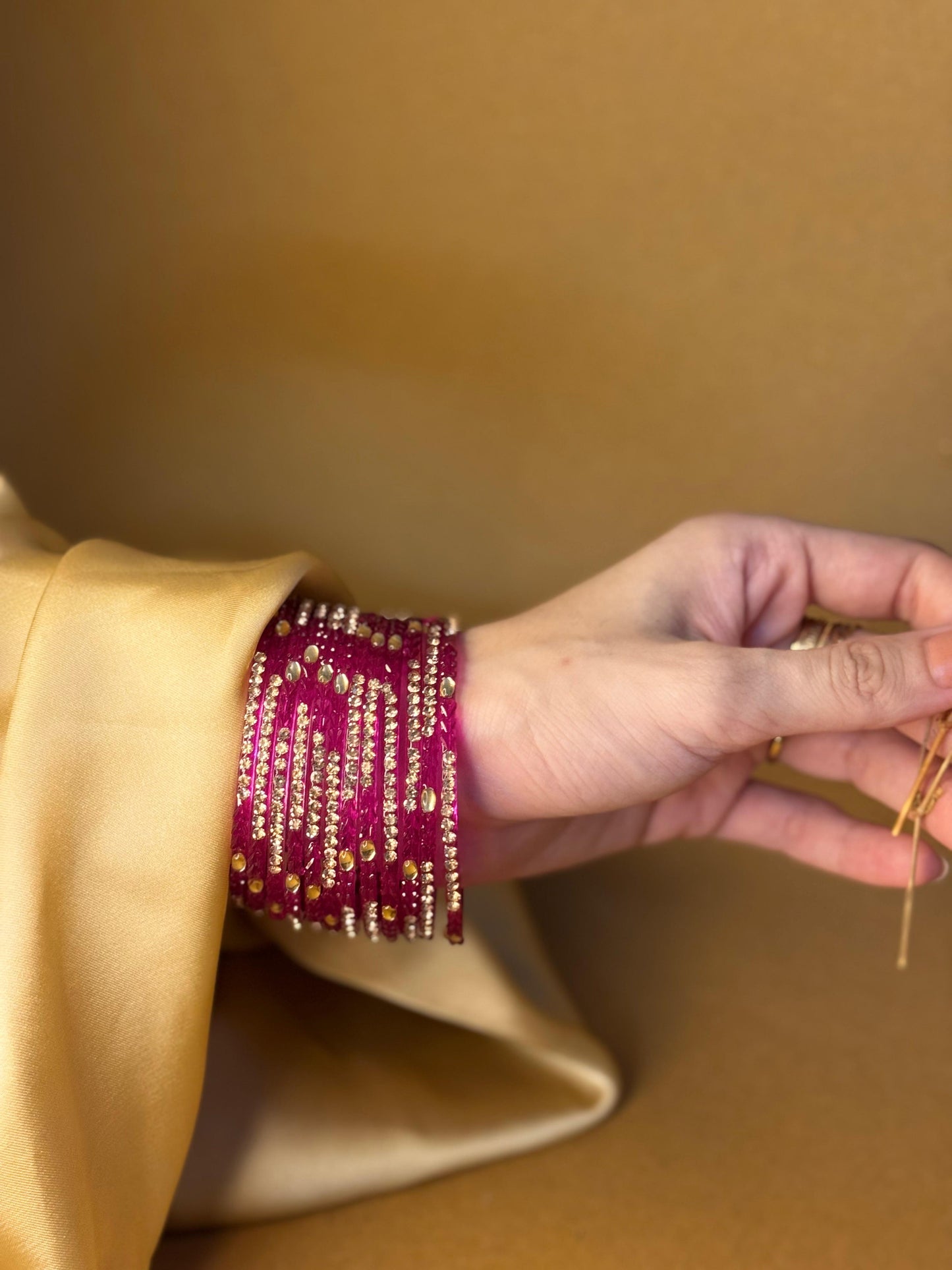Raindrop bangles (nageena)- purple
