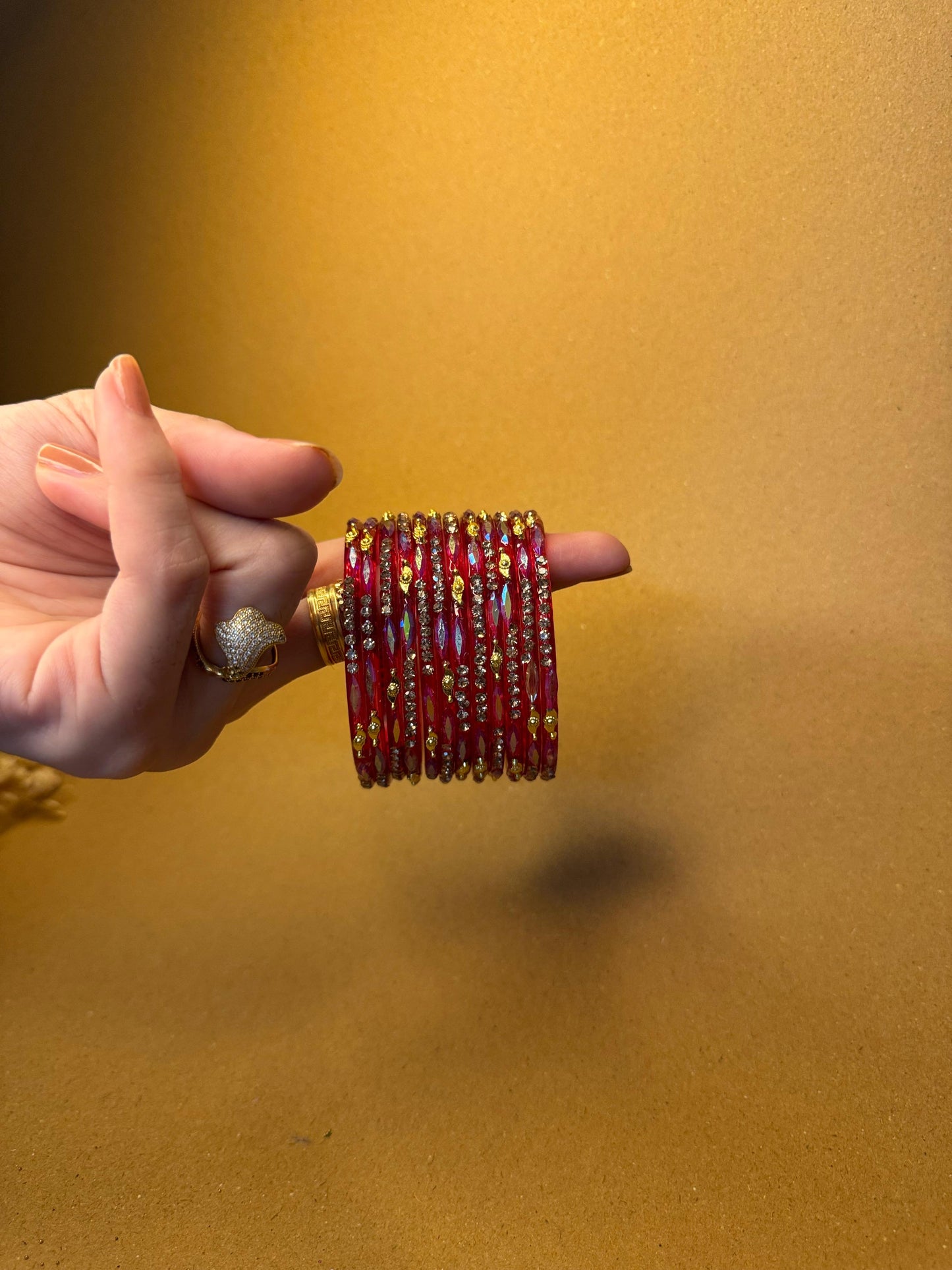 Raindrop bangles (nageena) - holographic
