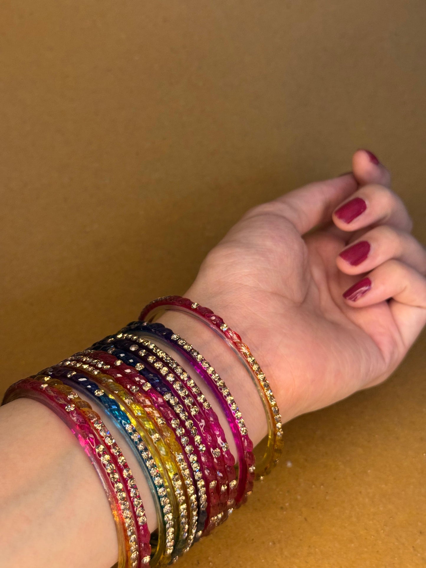 Raindrop bangles (nageena) - multi