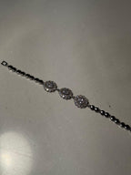 Trio floral bracelet silver