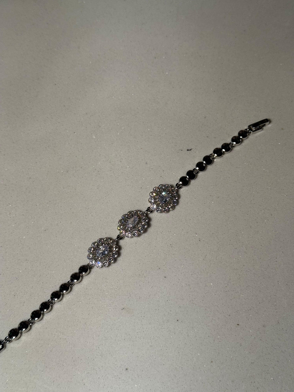 Trio floral bracelet silver