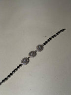 Trio floral bracelet silver