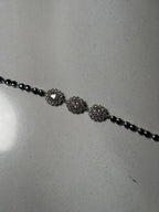 Trio floral bracelet silver and pink