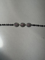 Trio floral bracelet silver and pink