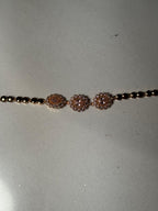 Trio floral bracelet gold and pink
