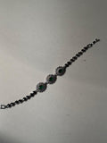 Trio floral bracelet and green