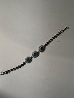 Trio floral bracelet and green
