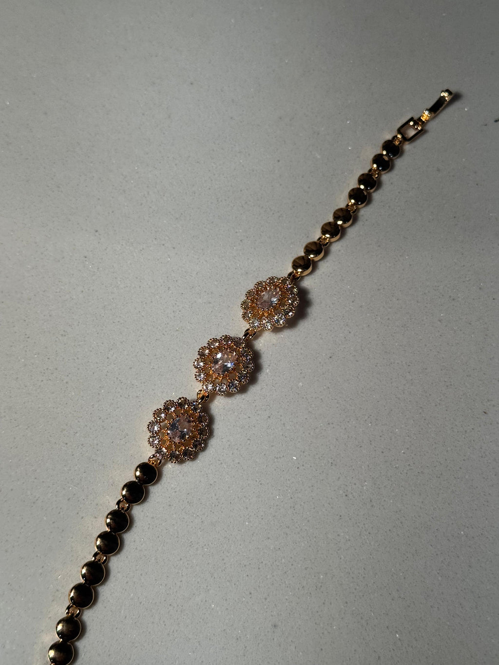 Trio floral bracelet gold