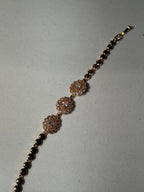 Trio floral bracelet gold