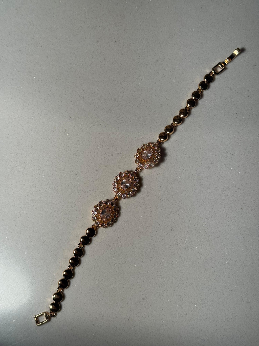 Trio floral bracelet gold