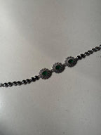Trio floral bracelet and green