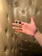Jahan Ara Earrings- Gold and black (aara collection)