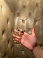 Jahan Ara Earrings- Gold and green (aara collection)