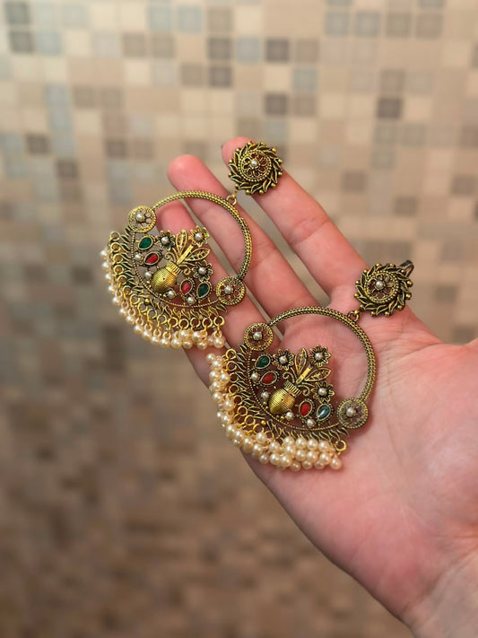 Husan Ara Earrings- antique Gold (aara collection)