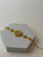 Gold flower bracelet