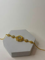 Gold flower bracelet