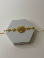 Gold round bracelet