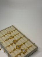 Gold flower bracelet