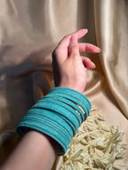 Velvet Bangles - turquoise