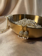 Zoya jhumki  white - rozana
