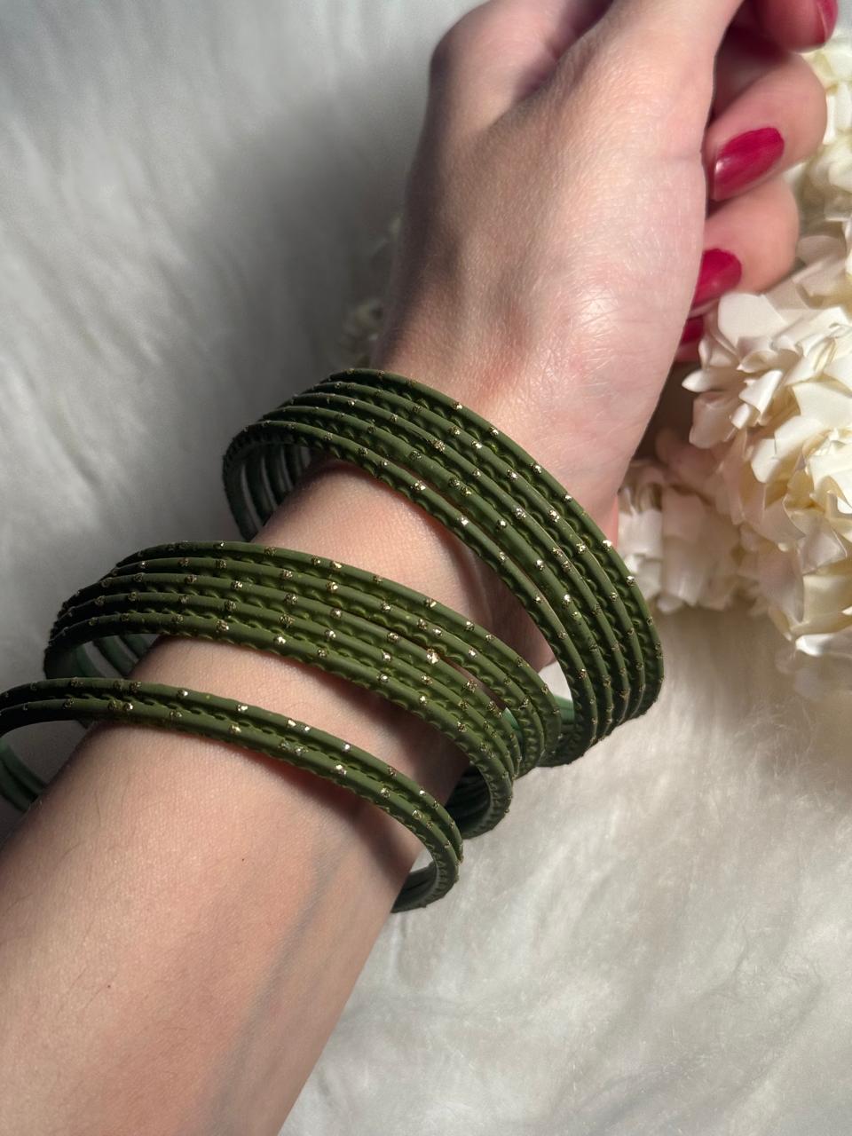 Basant bangle dark green 2.0 (kids collection)