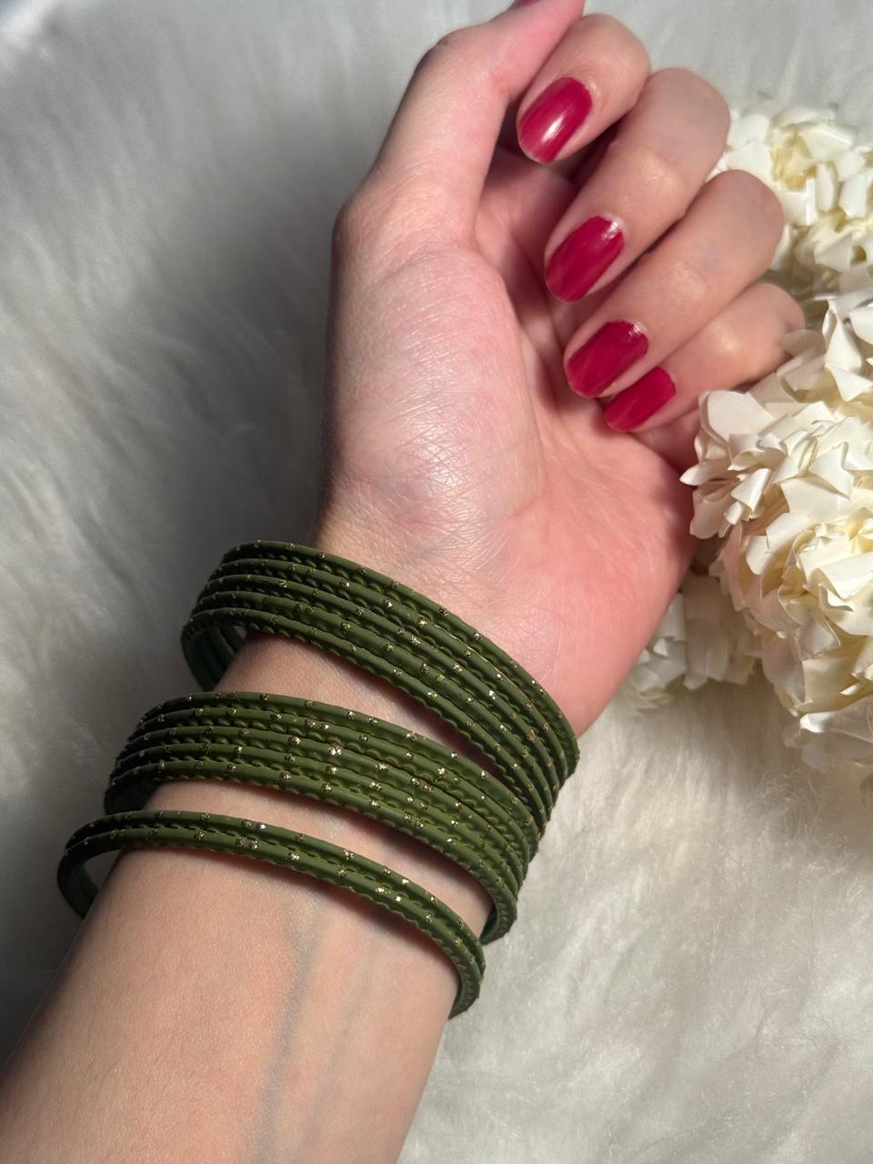 Basant bangle dark green 2.0 (kids collection)