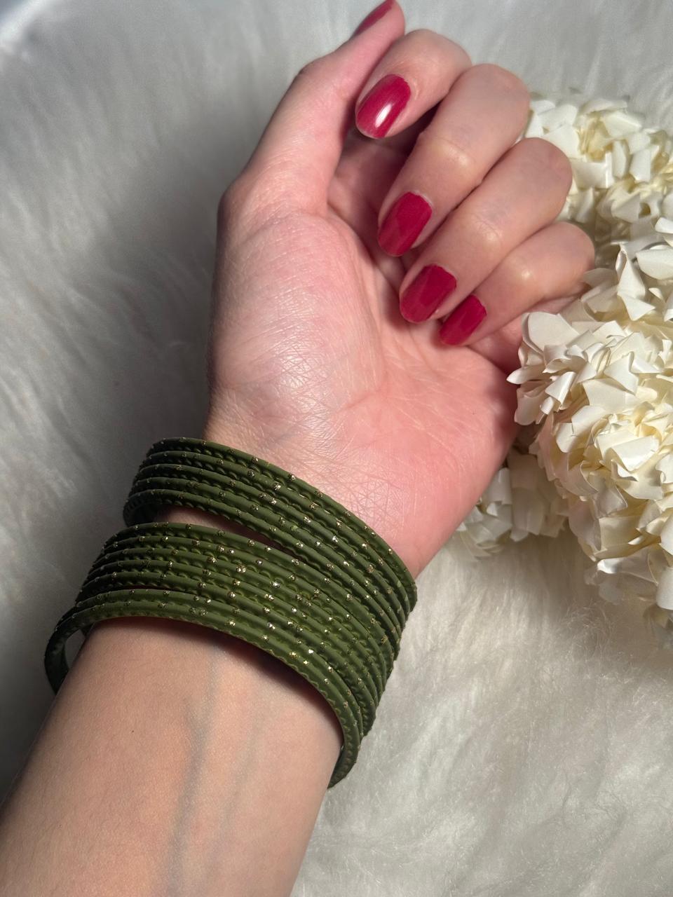 Basant bangle dark green 2.0 (kids collection)