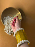 Yellow Jelly bangles with phool karray