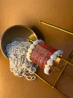 orange Raindrop bangles with phool karray bundle