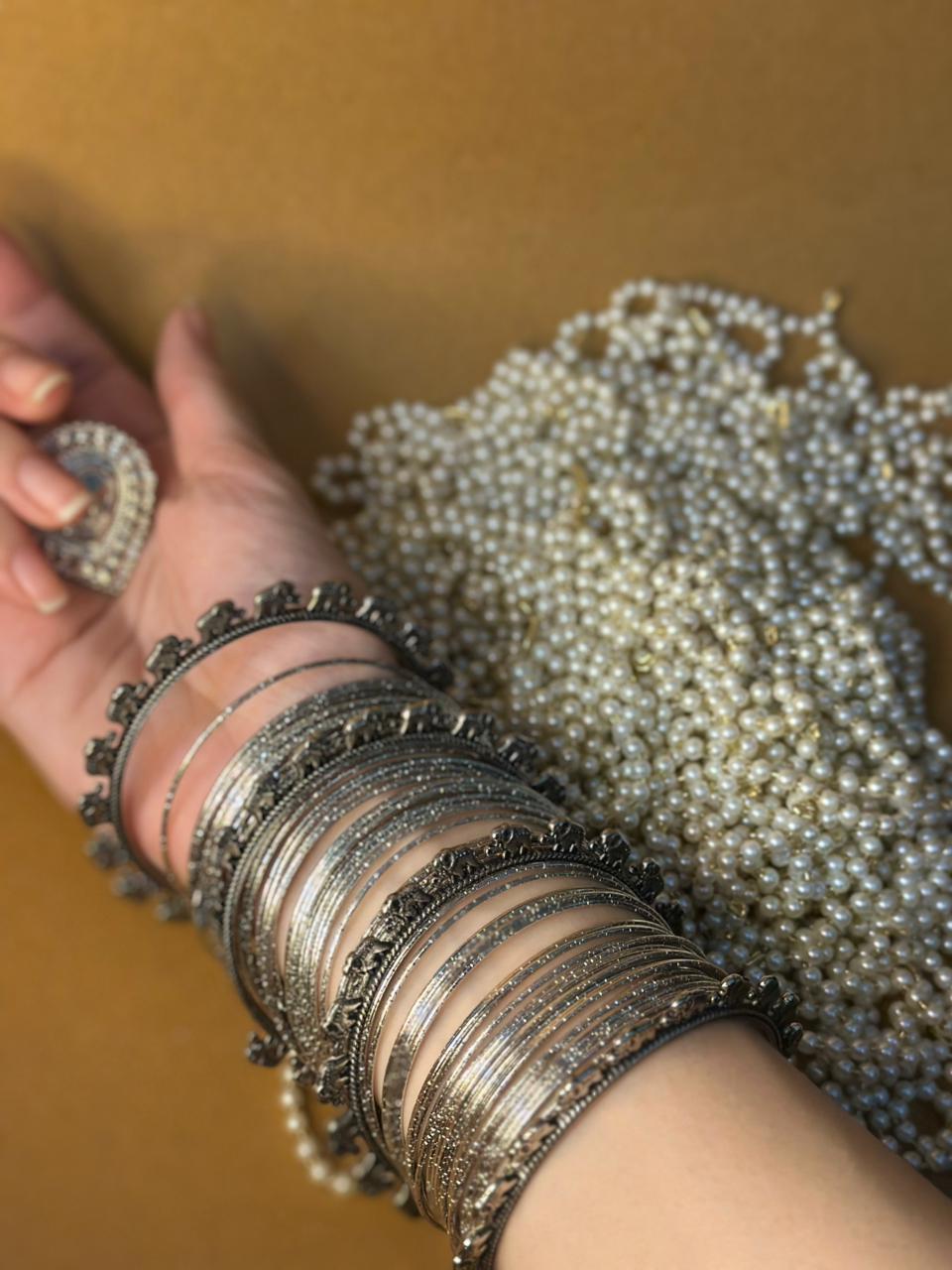 hathi with silver bangles bundle