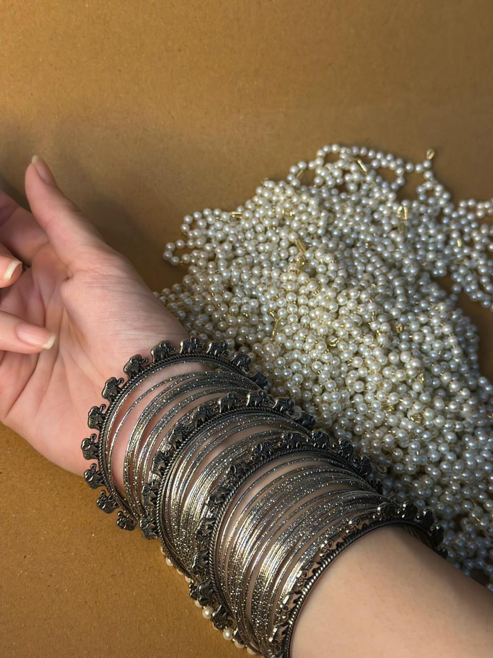 hathi with silver bangles bundle