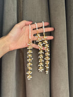 Gold Kundan bindi and earrings set bundle