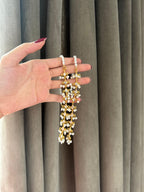 Sheesha Kundan Lari Earrings - Gold