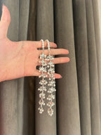 Sheesha Kundan Lari Earrings Silver