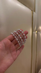 Pearl bangles silver (kids collection)