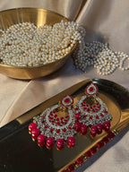 Nilofer Earrings - maroon