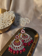 Nilofer Earrings - maroon