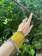 Yellow bangles with Chakoor bangle bundle