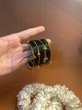 Green bangles with ghungroo bangle bundle
