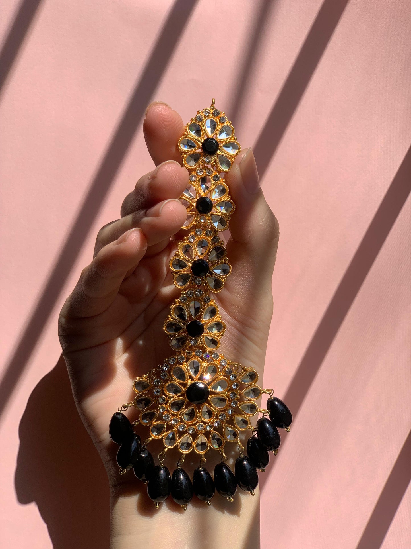 kundan Rani bindiya - Black