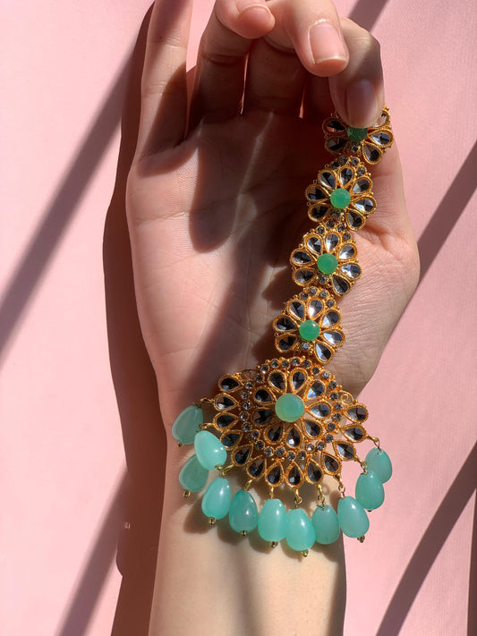 kundan Rani bindiya - Light Blue