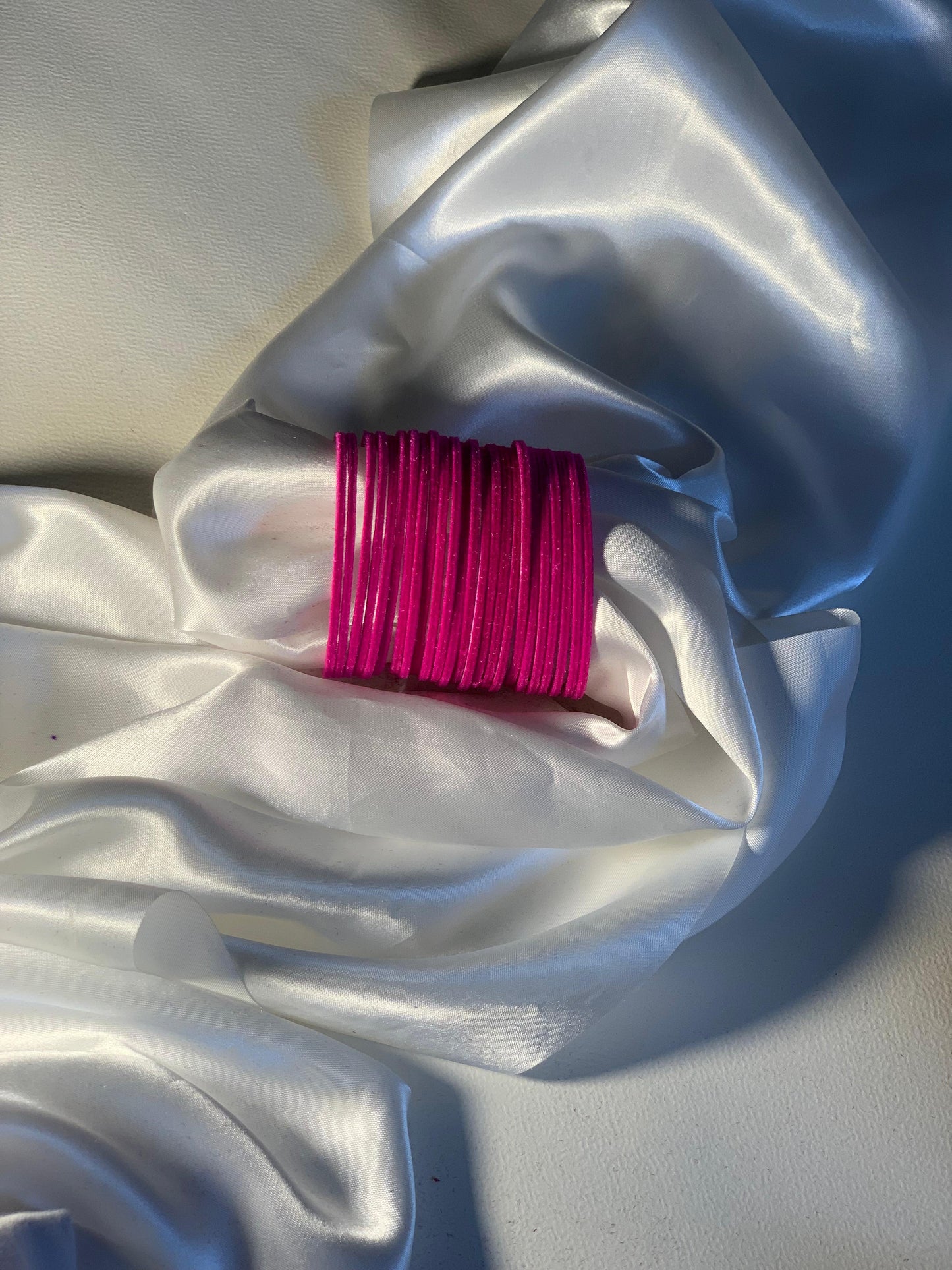 Velvet Bangles - Dark Pink