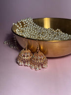 Meena karri antique Earrings - White Holographic