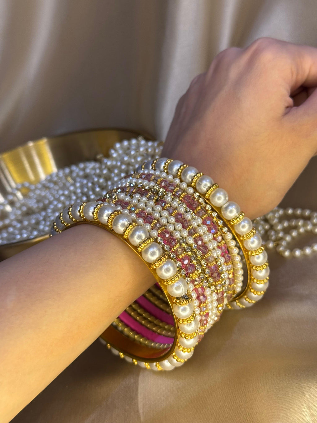 Moti Rani bangles - Pink (blush)