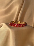 Beaded bangles Gold - Red (kids collection)