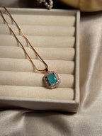 Cushion Pendant Necklace (Green)